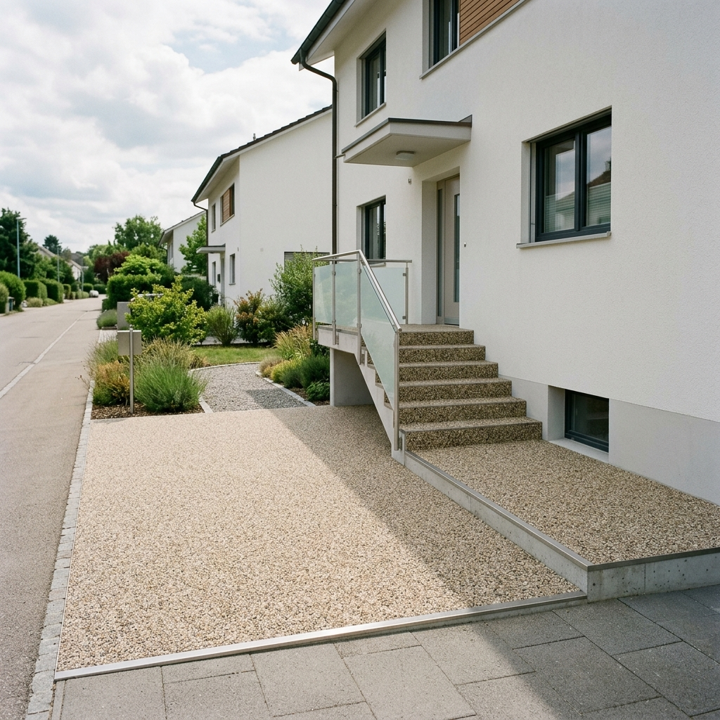 Garagenzufahrt mit belastbarer Aussenfläche