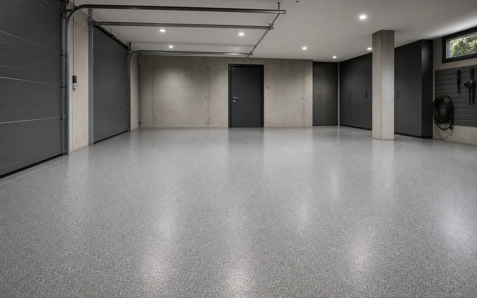 Garage mit fugenlosem Epoxyboden