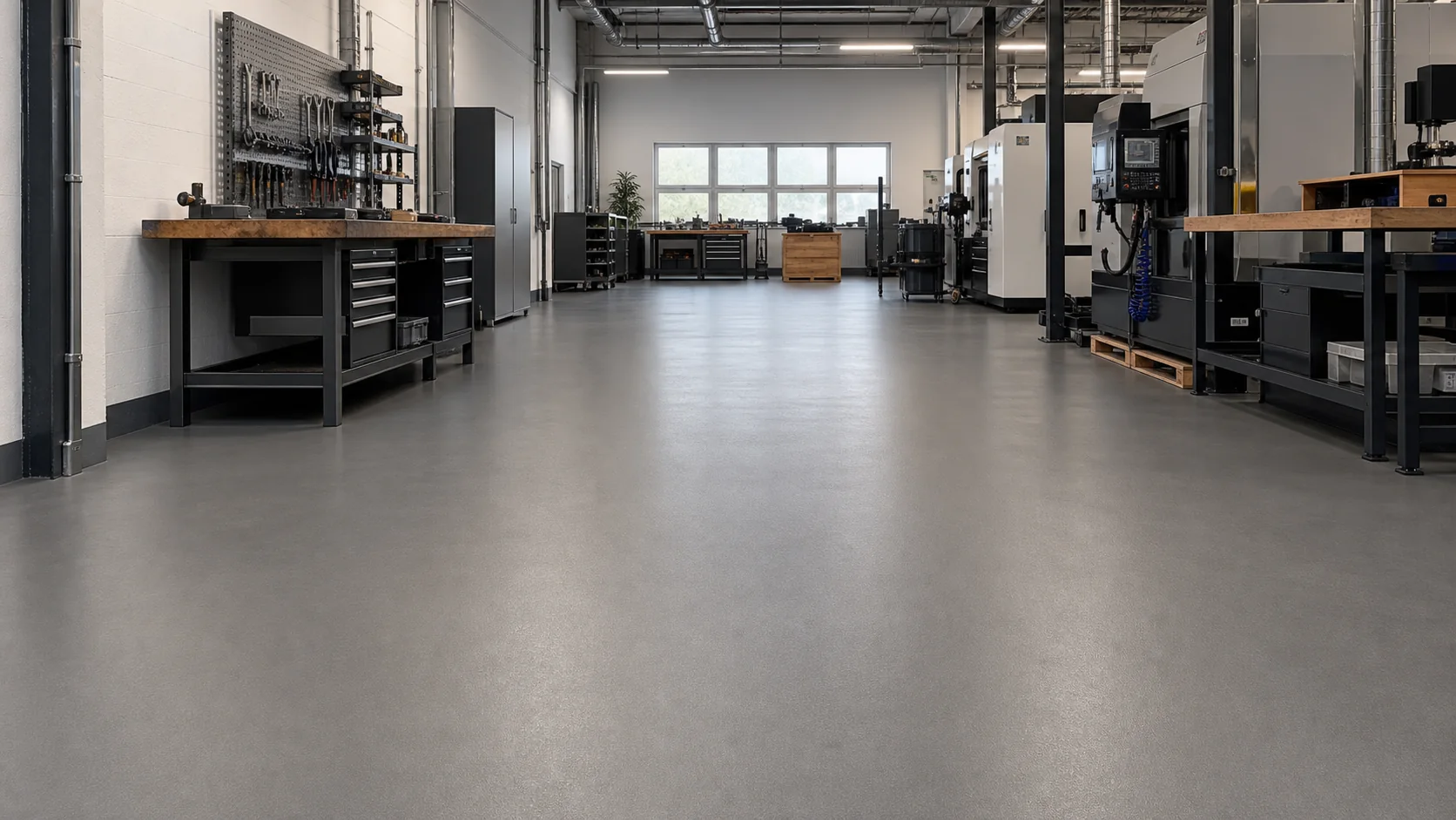 Werkstatt- und Produktionsfläche mit robustem Industrieboden