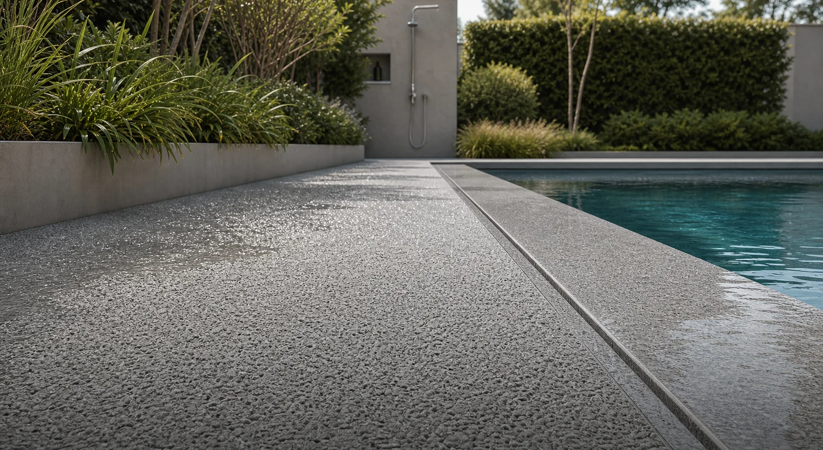 Terrasse mit mineralischem Boden